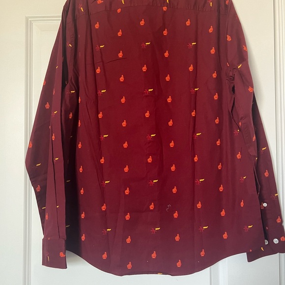 NWT Original Penguin Button Down Slim Fit Cabernet Sport Shirt Long Sleeve Sz L - Picture 6 of 16
